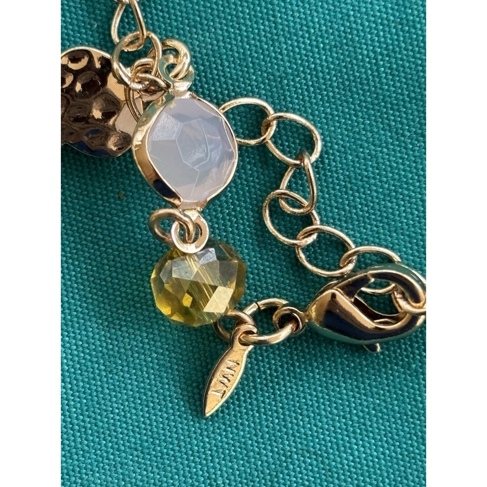 AVON Gold Tone Necklace With Beads Gold Circles 32" - Picture 2 of 3